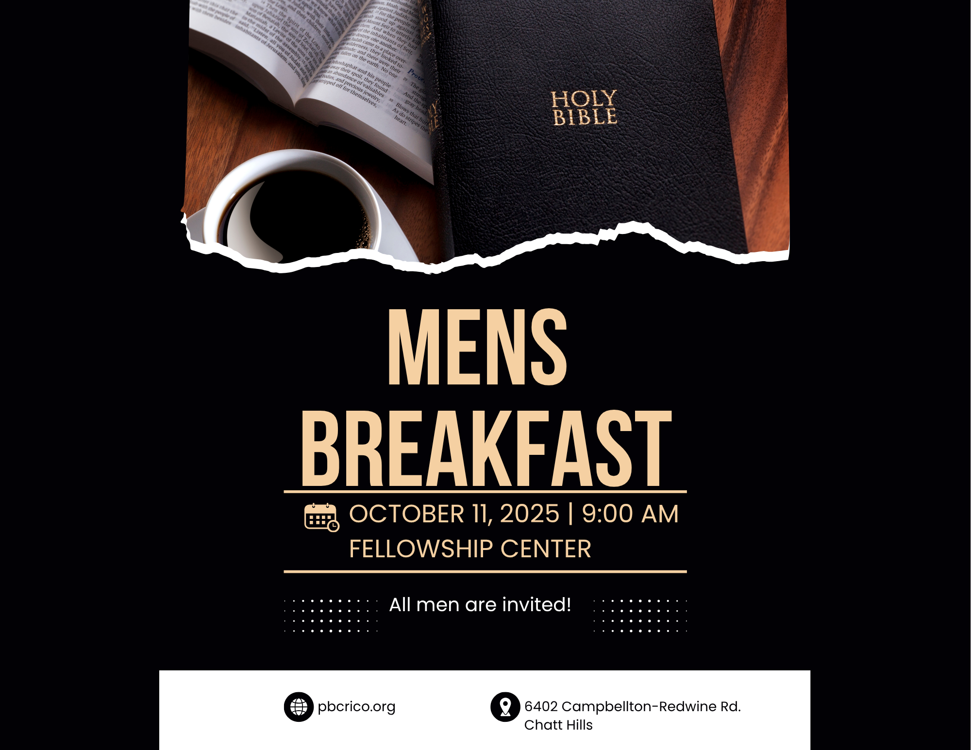 mens breakfast oct